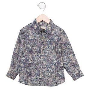 Charabia Boys' Patterned Button-Up Shirt Size: 4T